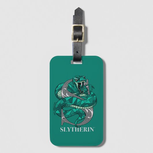SLYTHERIN™ Crosshatched Emblem Bagagelabel (Voorkant (verticaal))