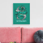 SLYTHERIN™ Crosshatched Emblem Canvas Afdruk (Insitu (Woonkamer))