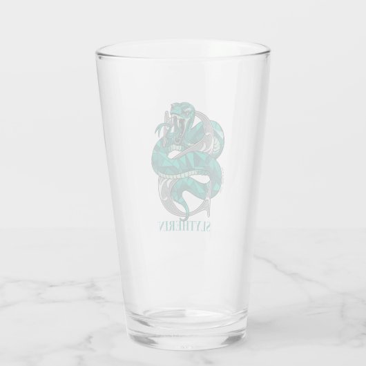SLYTHERIN™ Crosshatched Emblem Glas (Achterkant)