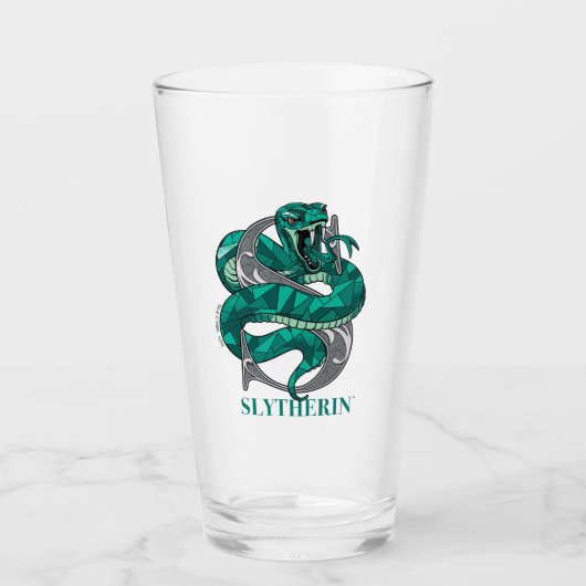 SLYTHERIN™ Crosshatched Emblem Glas (Voorkant)