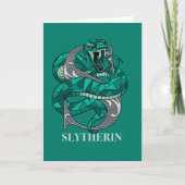 SLYTHERIN™ Crosshatched Emblem Kaart (Voorkant)