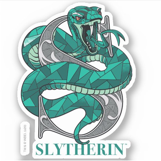 SLYTHERIN™ Crosshatched Emblem Sticker (Voorkant)