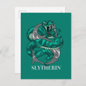 SLYTHERIN™ Crosshatched Emblem Uitnodiging Briefkaart (Voorkant / Achterkant)