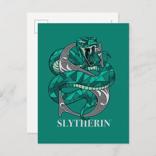 SLYTHERIN™ Crosshatched Emblem Uitnodiging Briefkaart (Voorkant / Achterkant)