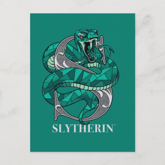 SLYTHERIN™ Crosshatched Emblem Uitnodiging Briefkaart (Voorkant)