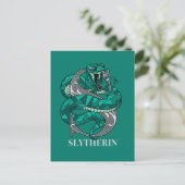 SLYTHERIN™ Crosshatched Emblem Uitnodiging Briefkaart (Staand voorkant)