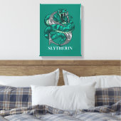SLYTHERIN™ gekruisrasterd embleem Canvas Afdruk (Insitu (Slaapkamer))