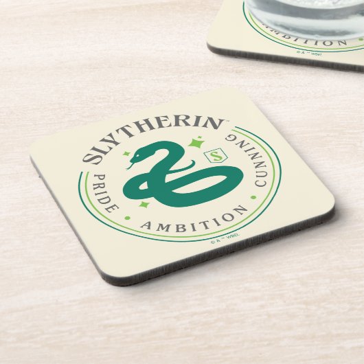 SLYTHERIN™ Green Snake House Pride Badge Bier Onderzetter (Linkerzijde)