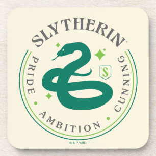 SLYTHERIN™ Green Snake House Pride Badge Bier Onderzetter