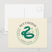 SLYTHERIN™ Green Snake House Pride Badge Briefkaart (Voorkant / Achterkant)