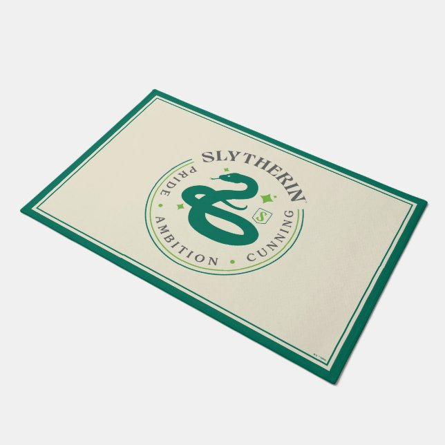 SLYTHERIN™ Green Snake House Pride Badge Deurmat (Schuin)