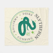 SLYTHERIN™ Green Snake House Pride Badge Fleece Deken (Voorkant (Horizontaal))