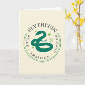 SLYTHERIN™ Green Snake House Pride Badge Kaart (Gele Bloem)