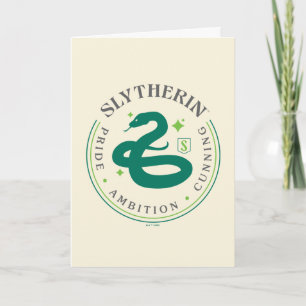 SLYTHERIN™ Green Snake House Pride Badge Kaart