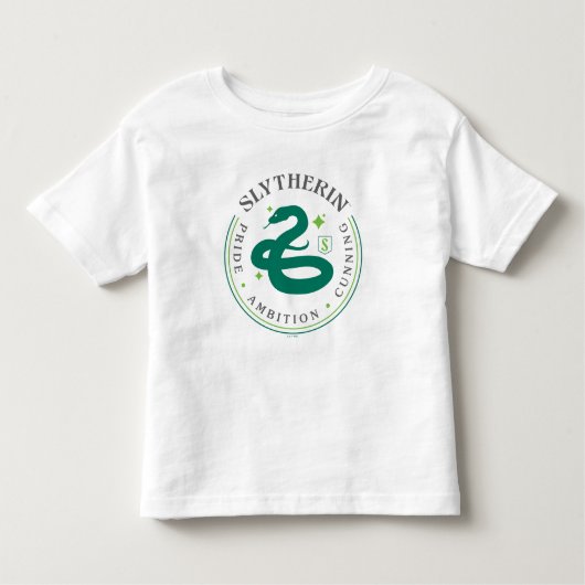 SLYTHERIN™ Green Snake House Pride Badge Kinder Shirts (Voorkant)