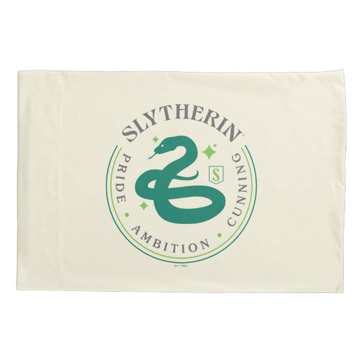 SLYTHERIN™ Green Snake House Pride Badge Kussensloop (Achterkant)