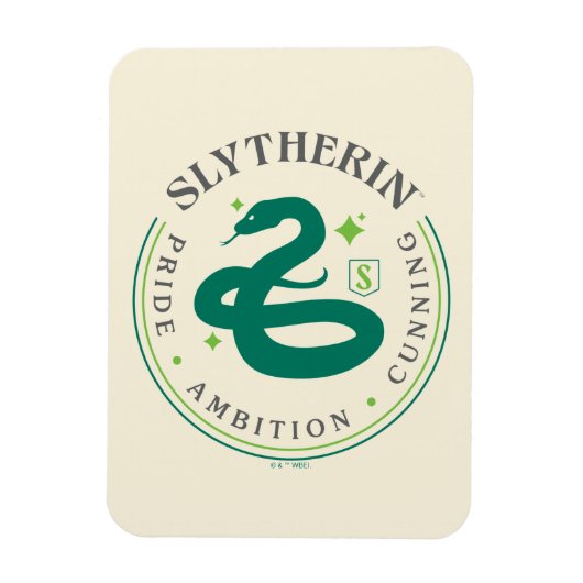 SLYTHERIN™ Green Snake House Pride Badge Magneet (Verticaal)