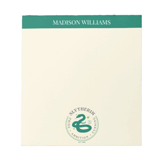 SLYTHERIN™ Green Snake House Pride Badge Notitieblok (Voorkant)