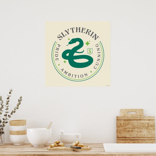 SLYTHERIN™ Green Snake House Pride Badge Poster (Keuken)