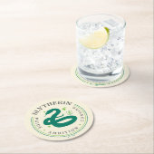 SLYTHERIN™ Green Snake House Pride Badge Ronde Kartonnen Onderzetter (Insitu)