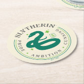 SLYTHERIN™ Green Snake House Pride Badge Ronde Kartonnen Onderzetter (Gebogen)