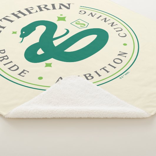 SLYTHERIN™ Green Snake House Pride Badge Sherpa Deken (3/4)