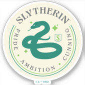 SLYTHERIN™ Green Snake House Pride Badge Sticker (Voorkant)