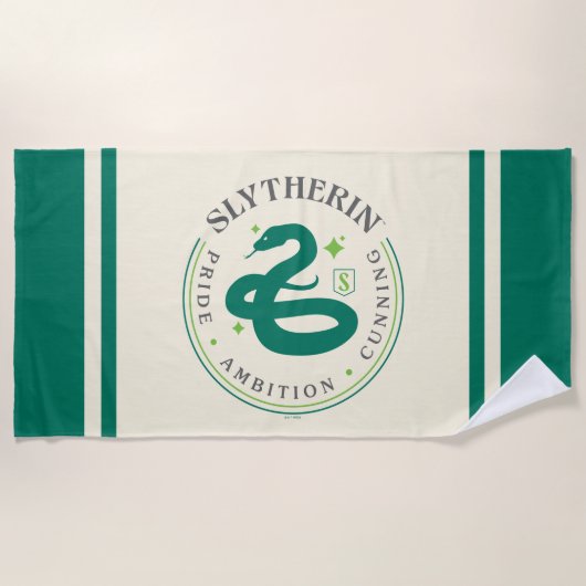 SLYTHERIN™ Green Snake House Pride Badge Strandlaken (Voorkant)