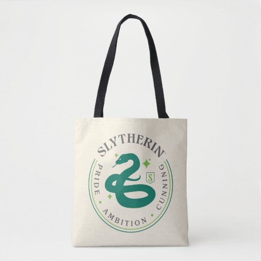 SLYTHERIN™ Green Snake House Pride Badge Tote Bag (Voorkant)