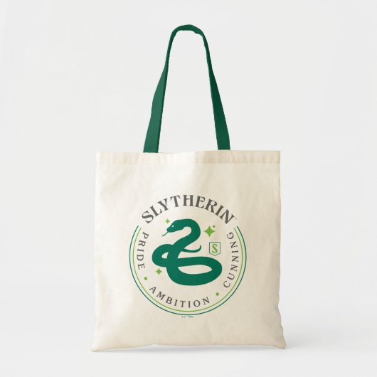 SLYTHERIN™ Green Snake House Pride Badge Tote Bag (Voorkant)