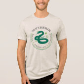 SLYTHERIN™ Green Snake House Pride Badge Tri-Blend Shirt (Voorkant)