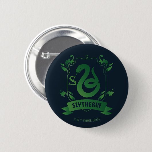  SLYTHERIN™ House Crest Ronde Button 5,7 Cm (Voorkant /achterkant)
