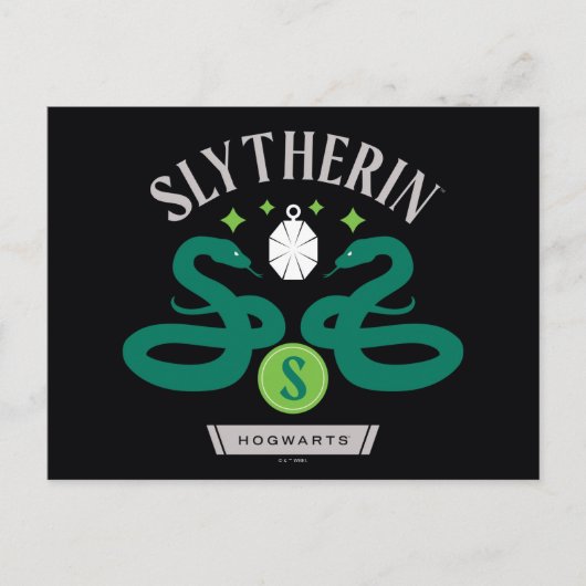 SLYTHERIN™ House Double Snake Locket Graphic Briefkaart (Voorkant)