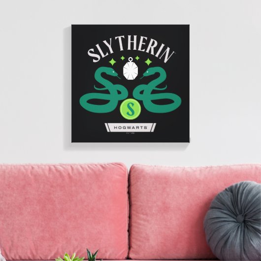SLYTHERIN™ House Double Snake Locket Graphic Canvas Afdruk (Insitu (Woonkamer))