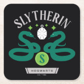 SLYTHERIN™ House Double Snake Locket Graphic Kartonnen Onderzetters (Voorkant)
