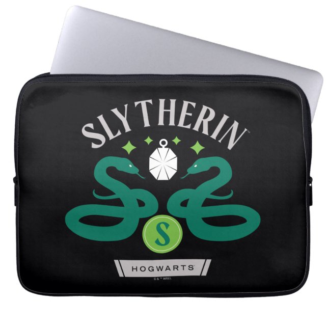 SLYTHERIN™ House Double Snake Locket Graphic Laptop Sleeve (Voorkant)