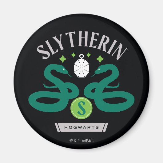 SLYTHERIN™ House Double Snake Locket Graphic Magneet (Voorkant)