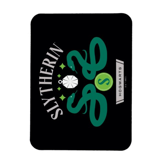 SLYTHERIN™ House Double Snake Locket Graphic Magneet (Verticaal)