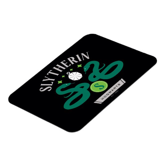 SLYTHERIN™ House Double Snake Locket Graphic Magneet (Linkerzijde)