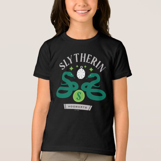 SLYTHERIN™ House Double Snake Locket Graphic Tri-Blend Shirt (Voorkant)