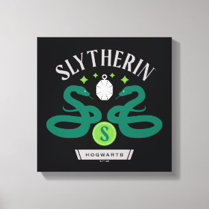 SLYTHERIN™ House Dubbele Slangenketting Grafisch Canvas Afdruk