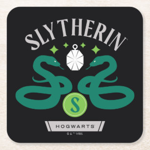 SLYTHERIN™ Huis Dubbele Slang Hanger Grafiek Kartonnen Onderzetters
