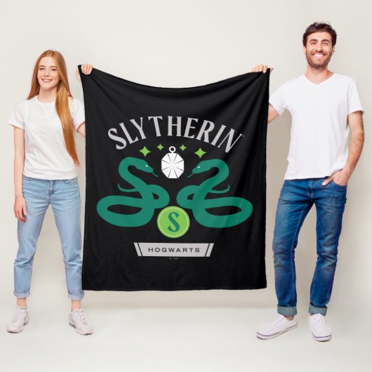 SLYTHERIN™ Huis Dubbele Slangen Hanger Grafiek Fleece Deken (In situ)