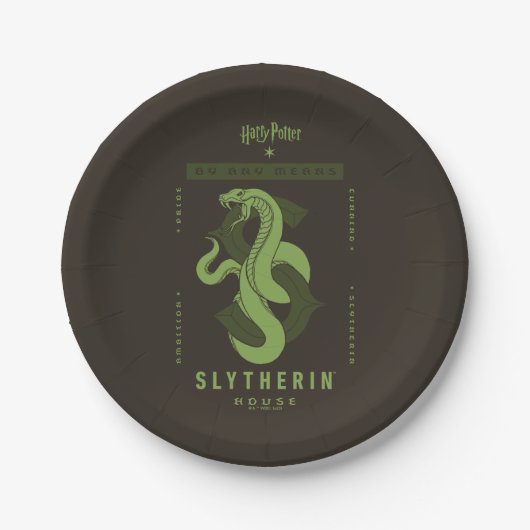 SLYTHERIN™ huis op welke manier dan ook Papieren Bordje (Voorkant)