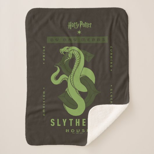 SLYTHERIN™ huis op welke manier dan ook Sherpa Deken (Voorkant)