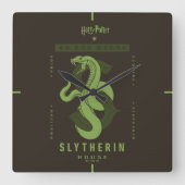 SLYTHERIN™ huis op welke manier dan ook Vierkante Klok (Voorkant)