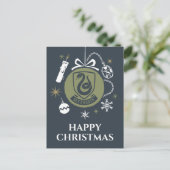 SLYTHERIN™ Kerstbal Graphic Feestdagenkaart (Staand voorkant)