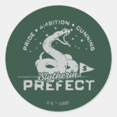 SLYTHERIN™ Prefect-badge Ronde Sticker (Voorkant)