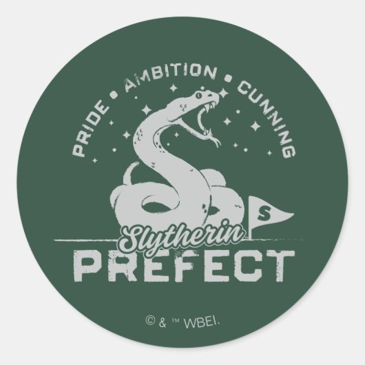 SLYTHERIN™ Prefect-badge Ronde Sticker (Voorkant)