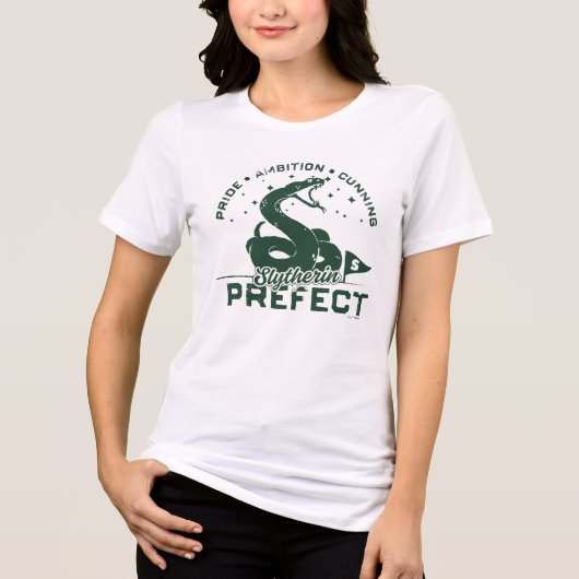 Slytherin™-prefectenbadge Tri-Blend Shirt (Voorkant)
